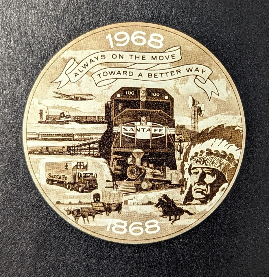 ***VINTAGE 1968 SANTA FE RAILROAD 100th ANNIVERSARY MILEPOST 100 BOOKLET*** - Image 2 of 4