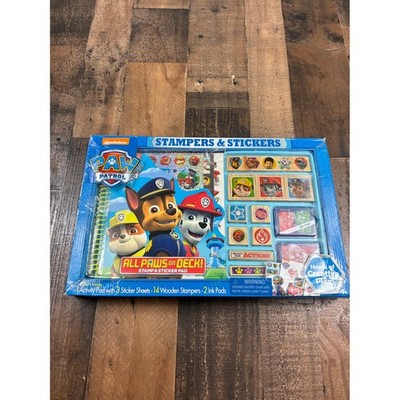 Paw Patrol All Paws On Deck Wooden Stamp and Sticker Activity Set Bendon NEW