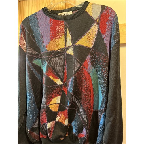 St Croix Shop Men's Cotton Blend Multicolor Knits Sweater Made in USA Size L - Picture 7 of 12