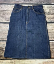 VTG Gitano Denim Skirt Women's Size 10/11 Cotton Y2K A-Line Slit