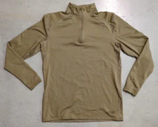 XGO US Military ECWCS Acclimate Dry Base Layer 1/4 Zip Shirt Medium Coyote Brown