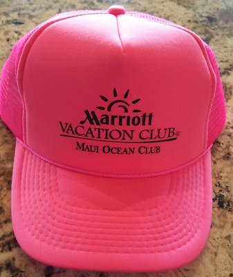 Marriott Maui Trucker Hat Ocean Club hotel Vacation Club Baseball Cap PINK