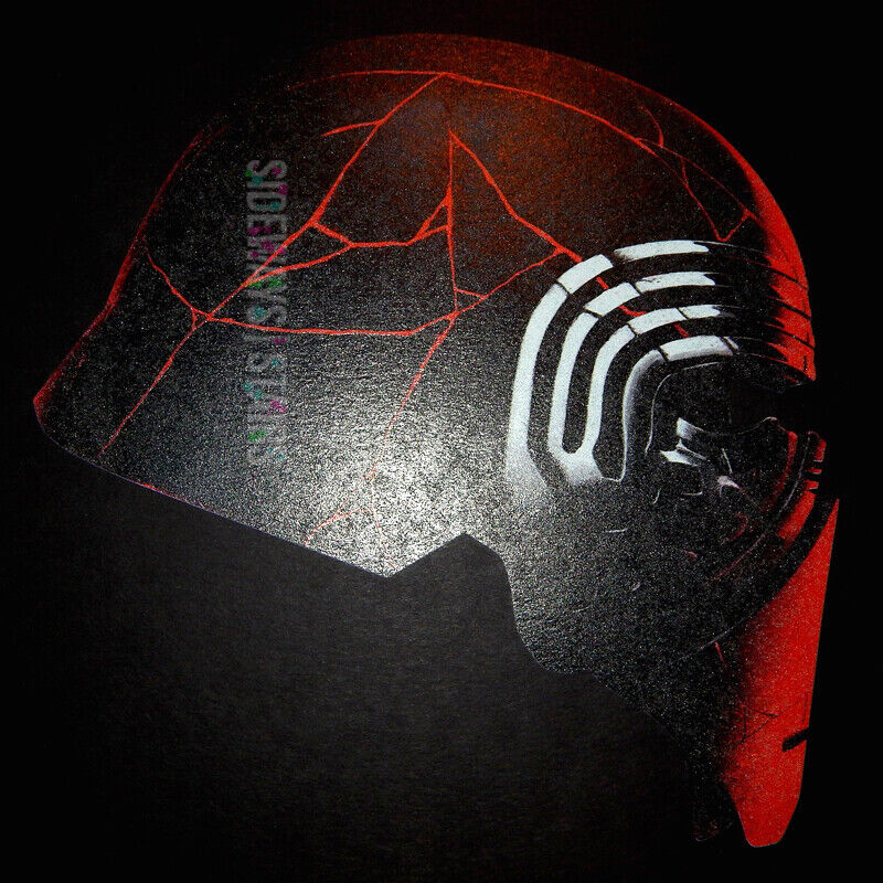 KYLO REN DAMAGED HELMET TEXTURED PRINT official Disney art