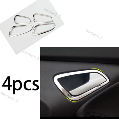 Für Ford Focus ST RS Silber Titanium Innentürgriff Rahmen Abdeckung Trim 4X