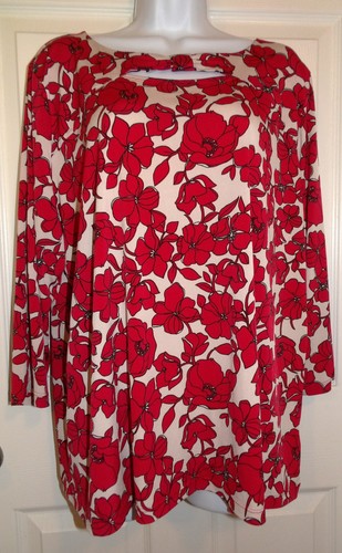Top Manches Longues Susan Graver Noir Floral - Taille XL - Occasion En Parfait état