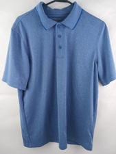 Croft Barrow Polo Shirt Adult M Blue Performance Short Sleeve Mens