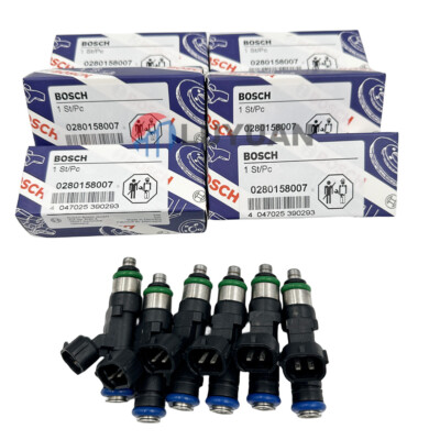 6x Fuel Injectors 0280158007 Bosch Fits For 2005-2019 Pathfinder Xterra 4.0L V6