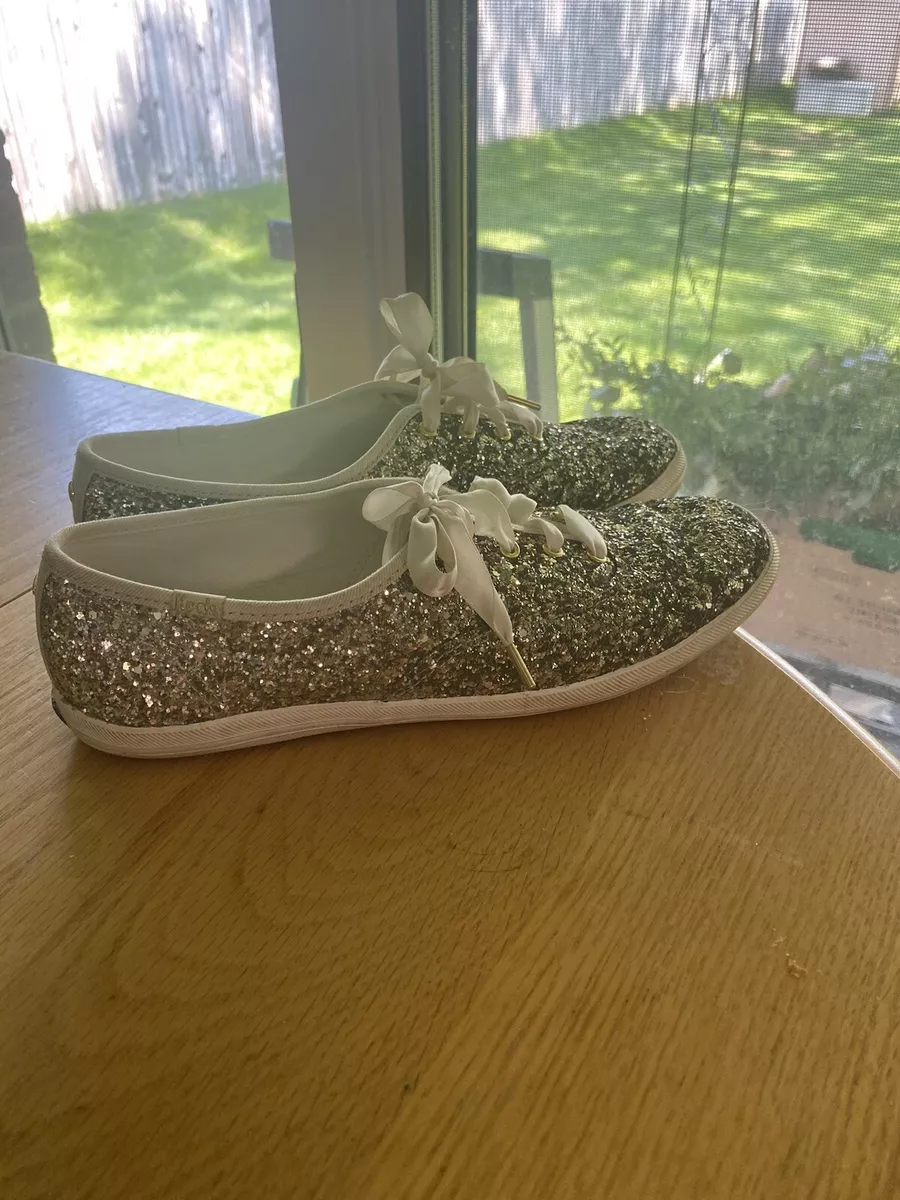 Kate Spade Vale Silver/Gold Glitter; Sneakers;Size 7;K52932;BNIB;MSRP $158  | eBay