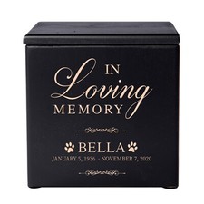 Custom Memorial Keepsake Urn Box for Pet Ashes 4.5x4.5 - In Loving Memory