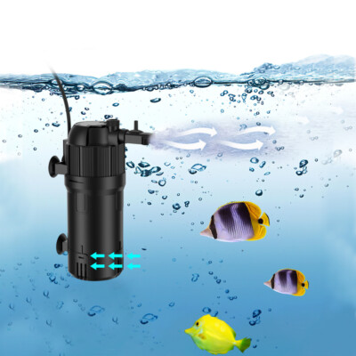 Aquarium Innenfilter Filter mit UV 8W Wasserpflege Sauerstoff Aquarienfilter
