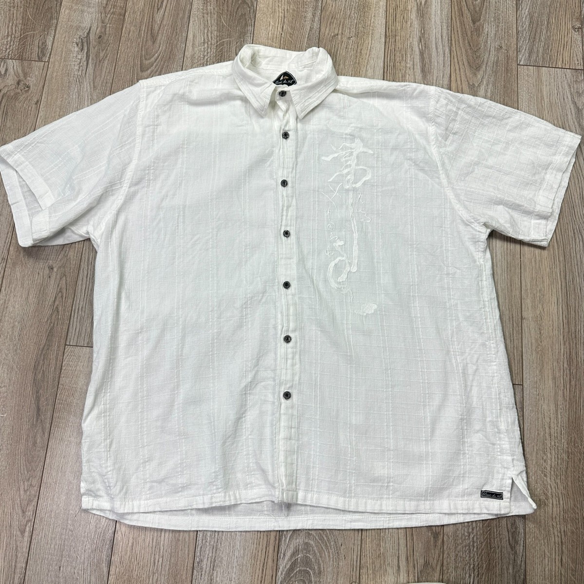 blanc du nil shirt mens 3xl White button up short sleeve