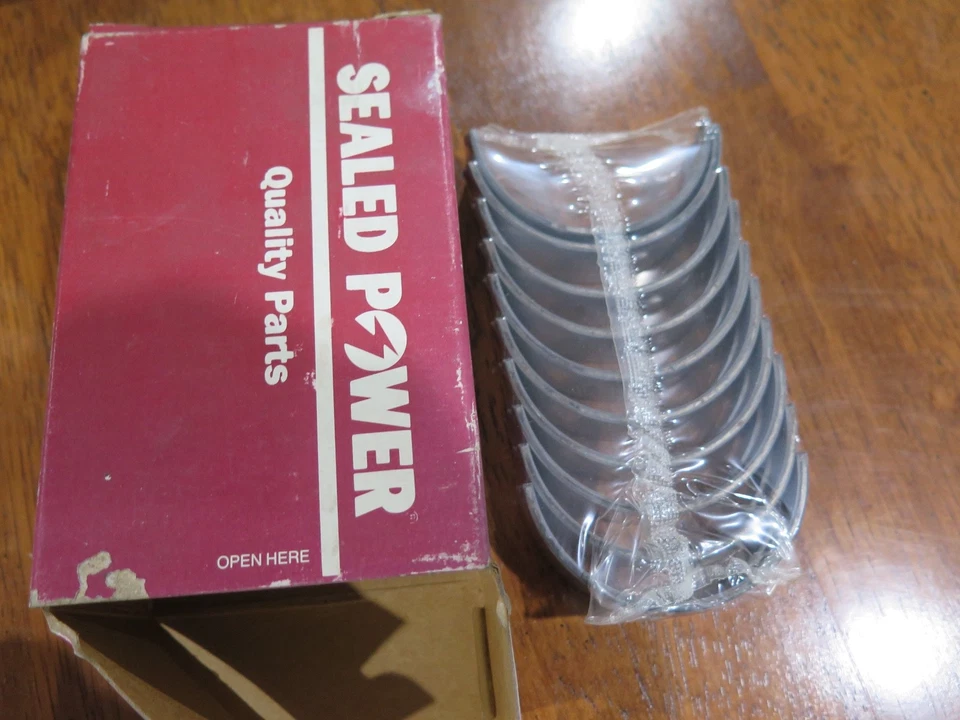 Juego de cojinetes principales del cigüeñal del motor potencia sellada 6786M .50MM NOS (3A1-5) Foto 2 de 2