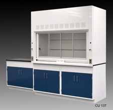 Fisher American 6' Fume Hood w/ General Storage & 4' Laboratory Cabinet / E2-578