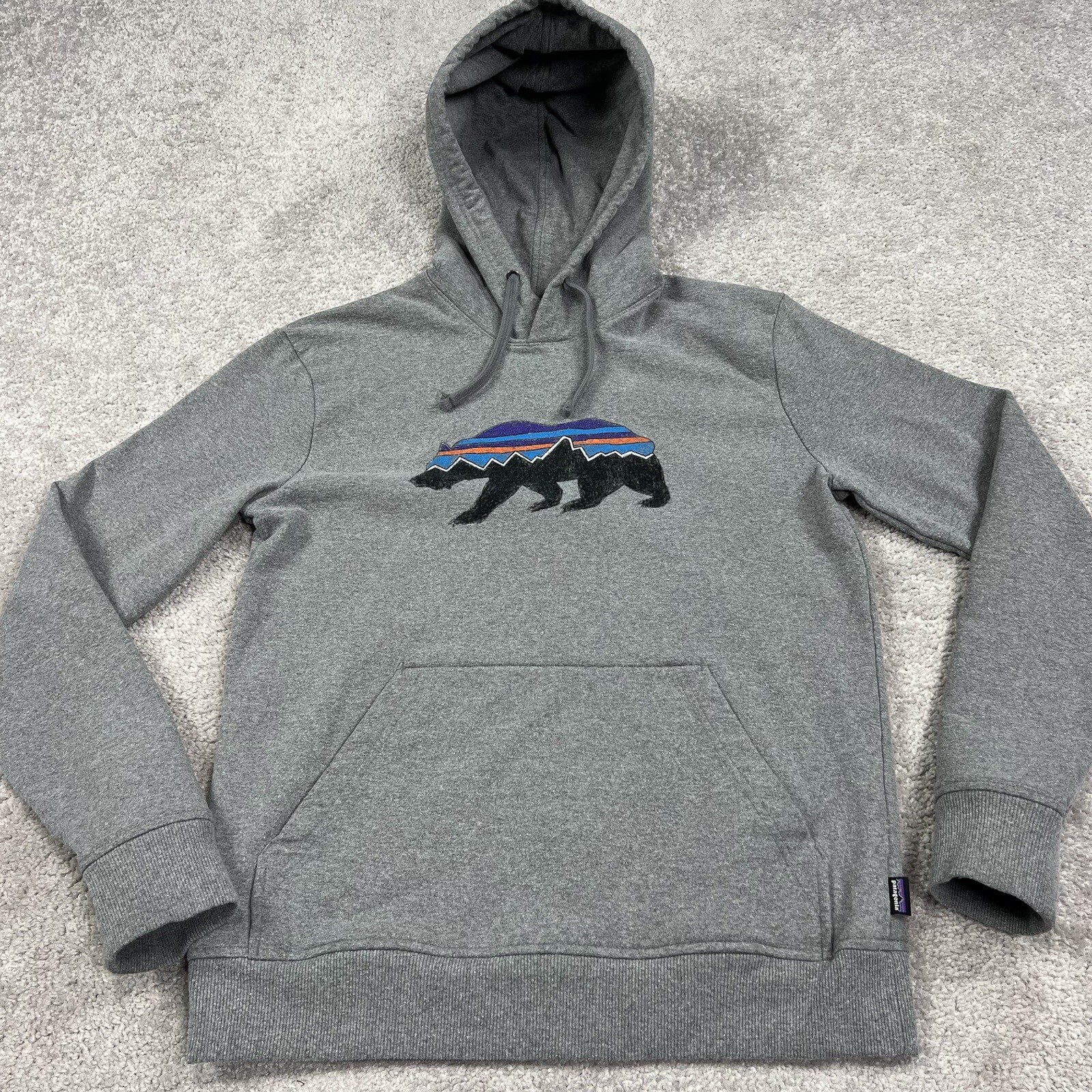 Patagonia Mens Uprisal Bear Gray Hoodie Small Regular Fit Pullover Sweatshirt-image