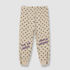 $132 The Animals Observatory Girl's Beige Floral Print Panther Pants Size 6