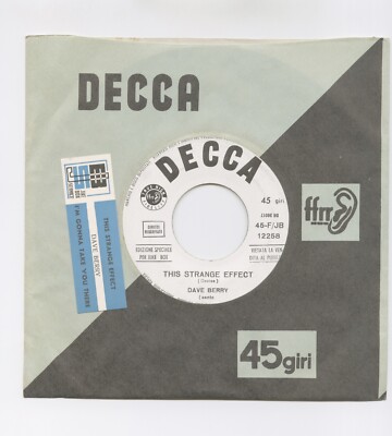  DAVE BERRY THIS STRANGE EFFECT I'M GONNA TAKE YOU THERE JUKE BOX ITALY 7'' 