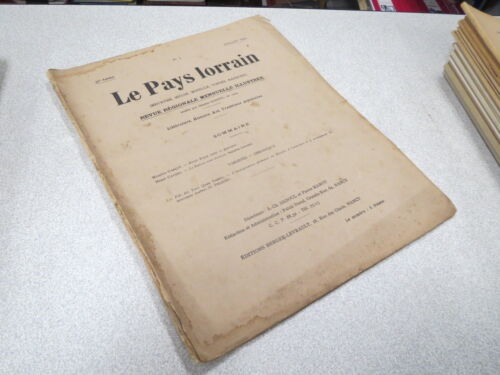 LE PAYS LORRAIN 1939 N° 7 Le Batisse veut divorcer, saynète lorraine * - Photo 1/1