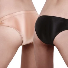 Women's Sexy Glossy Low Rise Bikini Sissy Tanga Knickers Underwear Briefs Pantie