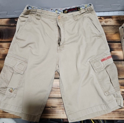 Vintage World Industries CARGO SKATER SHORTS SIZE 16 YOUTH EMBROIDERED