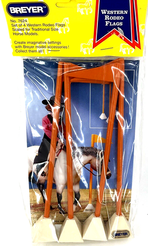 Vintage 1994 Breyer Set of 4 Western Rodeo Flags #7624 NEW IN PACKAGE ...