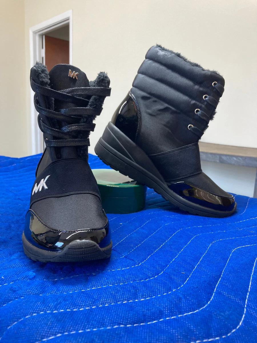 GIRL S MICHAEL KORS SUNNY SHADOW HW BLACK WINTER BOOTS SIZE 5 US