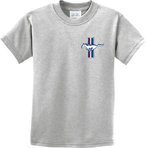 Kids T-Shirt Ford Mustang The Legend Lives Crest Pocket Print - Picture 11 of 25
