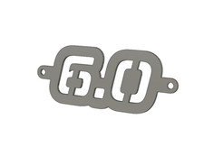 6.0 Bolt On Badge Emblems Logo Ls Swap Steel Lsx