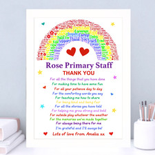 Thank You Teacher Gift Poem – A5 Budget Print – Ideal for Nursery & Multi-Buy