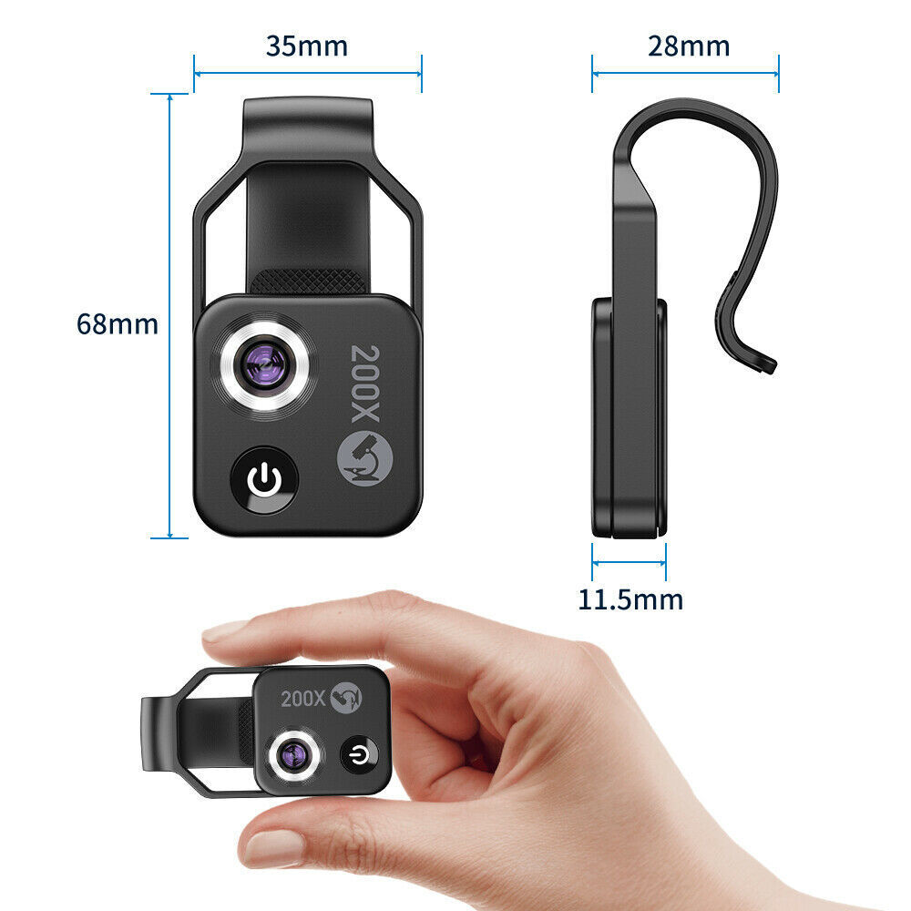 Mini 200X CPL Microscope Lens Mobile Phone Macro Lens For All