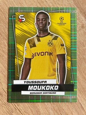 Youssoufa Moukoko 22-23 Topps UEFA Superstars Super Rare Borussia Dortmund /199