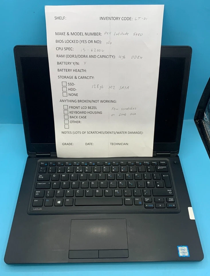Dell Latitude 5480 14" Laptop / i5-6TH / 4GB RAM / 128GB M.2 SSD/ OS (OFFERS OK) - Image 3 of 4