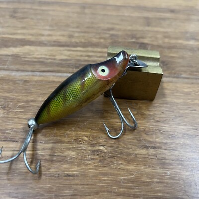 Vintage Heddon River Runt Spook Sinker (RARE) GREEN SCALE Black Stripe  Pristine