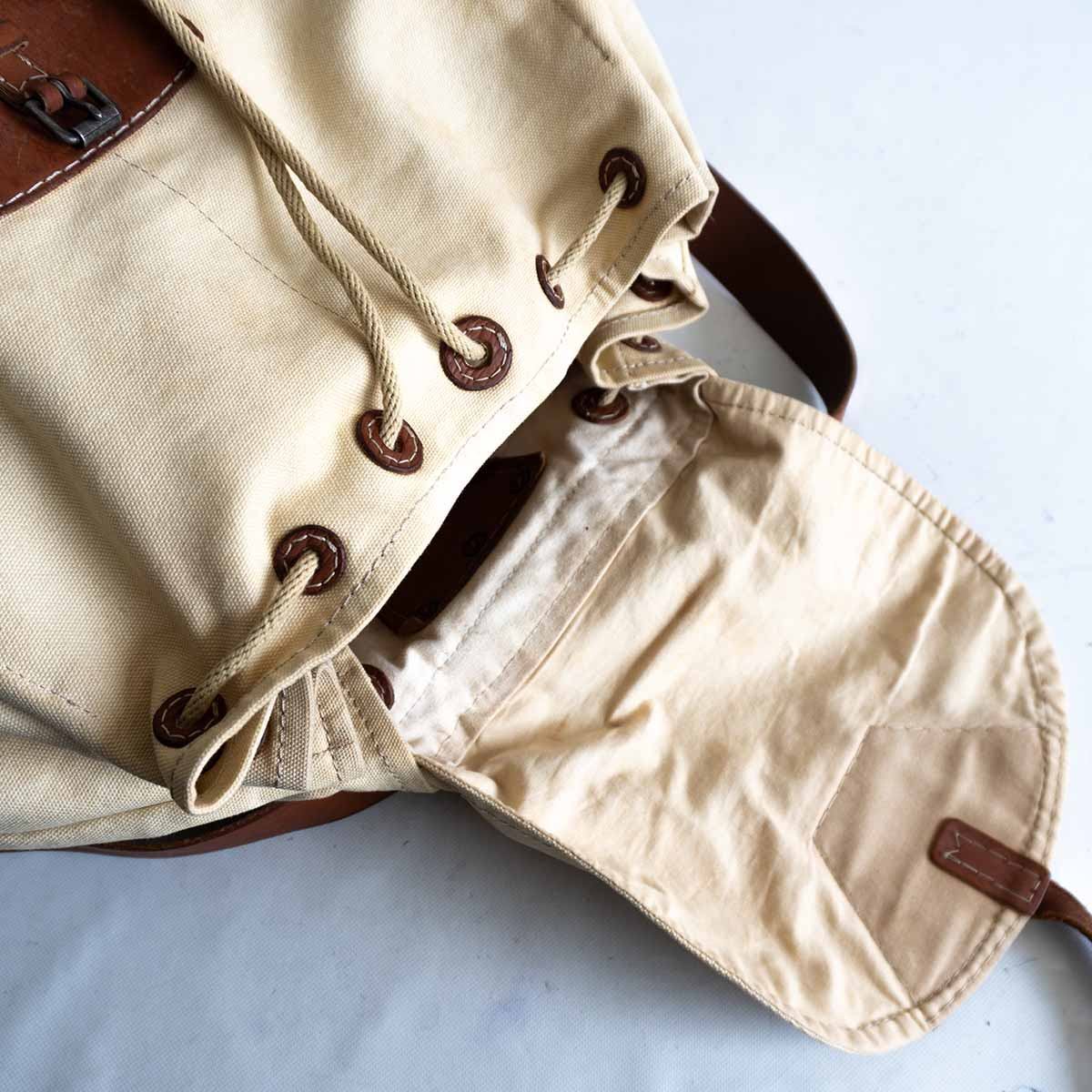 RRL Canvas Leather Backpack Bag Double RL Canvas Leather RRL Canvas Leather Backpack Bag Double RL Canvas Leather