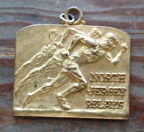 Vintage North Jersey Relais Anhänger Medaille High Hurdles Relay 1963 Konferenz - Bild 4 von 6