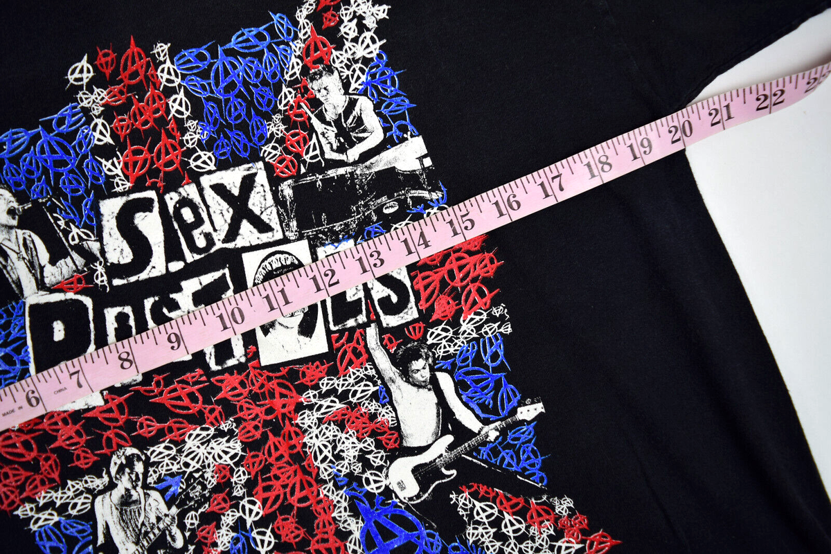 Band T-Shirt VTG 90s Sex Pistols Union Jack Flag Band
