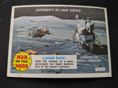 1970 Topps Man On The Moon Card # 47 of 99 Lunar Base (VG/EX)