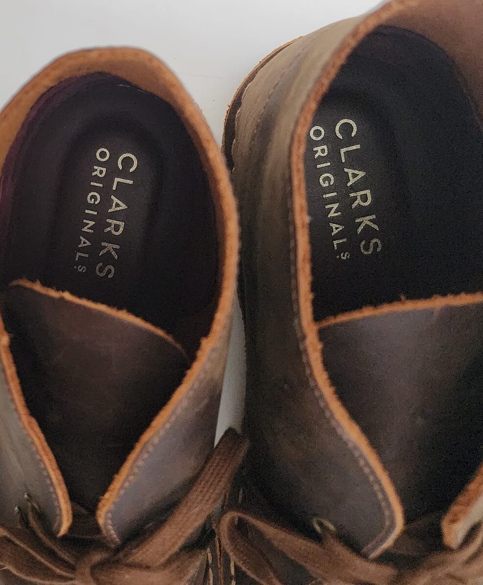 Clarks Originals 11826 Brown Leather LaceUp Crepe Sole Shoes Men's