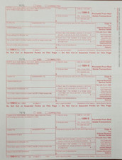 2022 IRS Tax Form 1099-S - 9 Recipients LASER Copy A - No Envelopes
