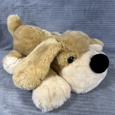 FAO SCHWARZ Patrick The Pup Dog Stuffed Animal Plush 18  Lay Down puppy tan