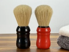 Omega - Boar Bristle Shaving Brush - Red & Black 2 Pack Made in Italy