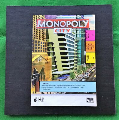 Monopoly City Spielbrett und Regeln Broschüre. Top Zustand. 
