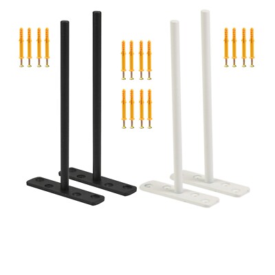 Schwimmendes Regal T Halterungen Jalousiewand montiert mit Schrauben & Stecker 6 Stück (150 cm)