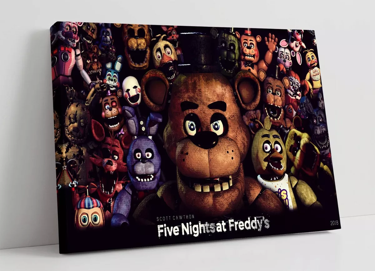 FIVE NIGHTS AT FREDDY'S FNAF -DEEP FRAMED CANVAS WALL ART PICTURE PRINT