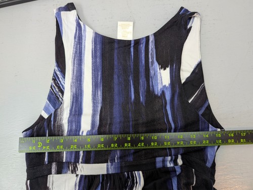 Matty M V-Neck Maxi Dress Size M Rayon Sleeveless Tie Dye Wrap Tank Resort Boho - Picture 7 of 10