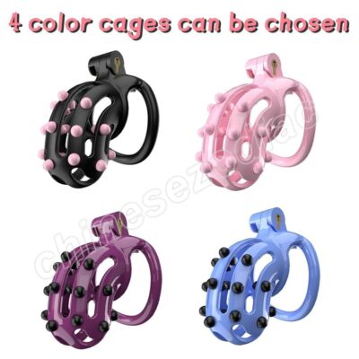 Ventilate Male Chastity Cage Chastity Device Men Resin Nails Locks 4 Rings