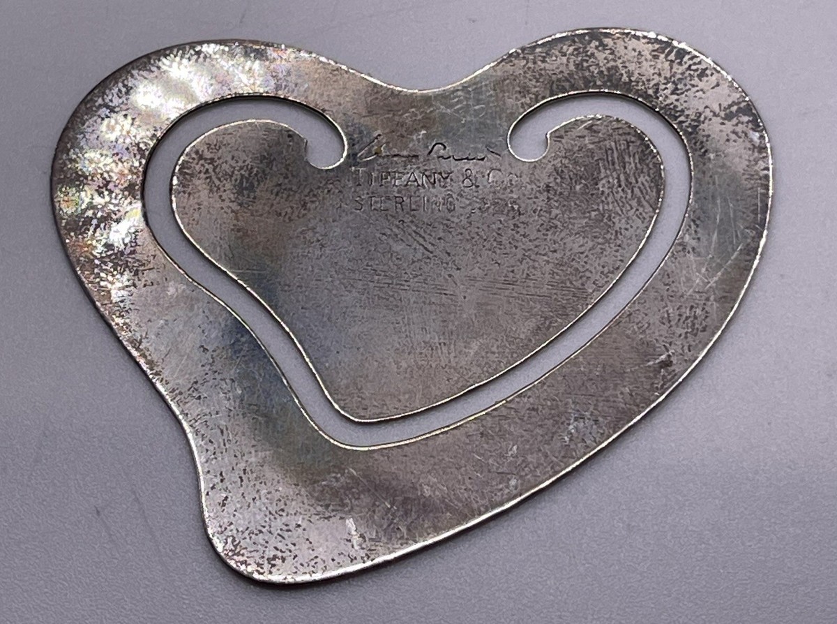 Tiffany & Co. Sterling Silver Elsa Peretti Heart Shaped Bookmark