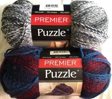 Premier Puzzle Yarn-LARGE SKEINS- 7oz, Bulky Yarn