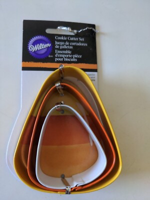 NEW Wilton Candy Corn Shaped Cookie Cutter Set Halloween
