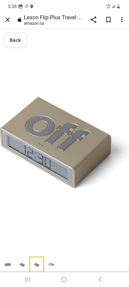 Lexon Flip Plus LCD Alarm Clock