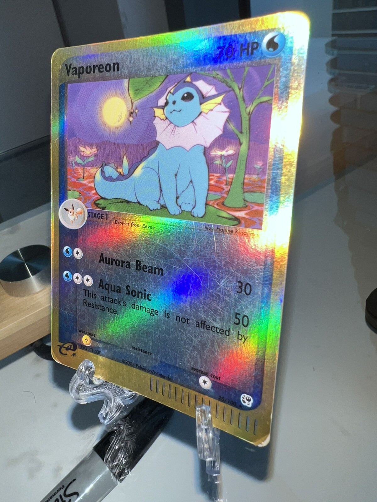 Vaporeon 25/100 REVERSE HOLO Pokémon TCG Sandstorm Set LP/MP eBay